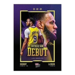 Topps Now Card 1 LBJ James 詹姆斯 父子聯手 球員卡 NBA 球員卡